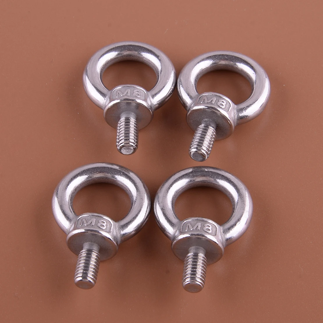 

4pcs Silver 304 Stainless Steel M8 Thread Eye Bolt Fit for T & C Rhino Thule Yakima Pro Rola Roof Rack