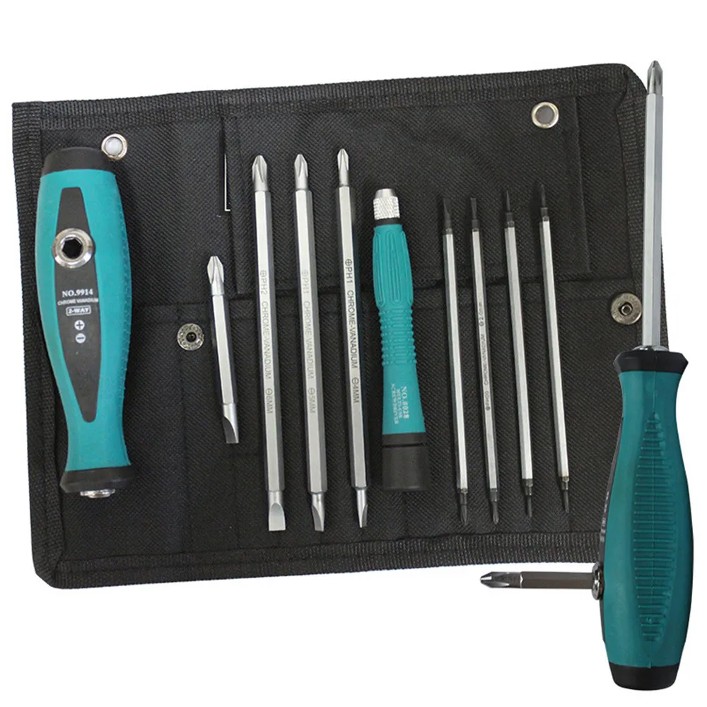 

10 In 1 Precision Magnetic Screwdriver SetDurable Household Appliance Digital Repair Dual-purpose Bits Screwdriver Manual Tools