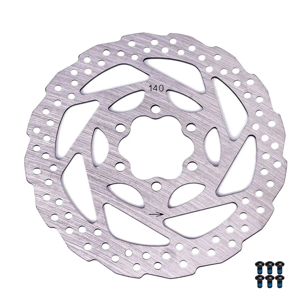 

140 160mm Brake Disc Rotor For MTB Bicycle Mountain Bike With 6 Bolts Screws 6 Hole Installation Hole Core Diameter 45mm