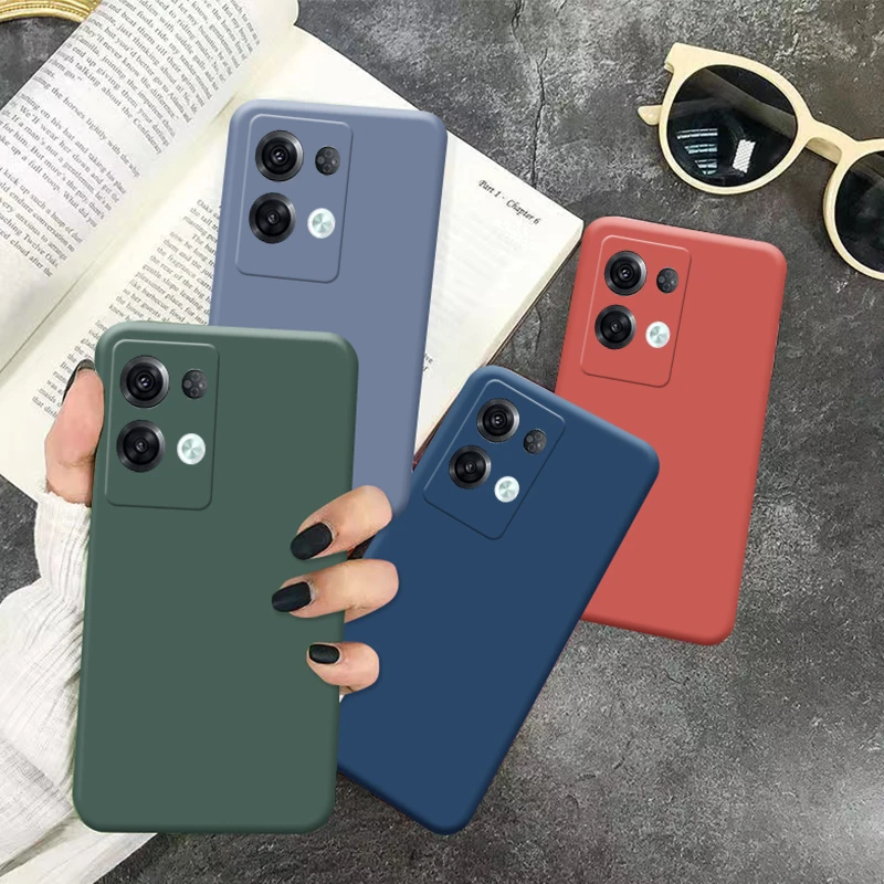 

Suitable for Opporeno8 phone case for Oppo Reno8 Pro 5G case Liquid silicone straight edge soft case No8 phone protection