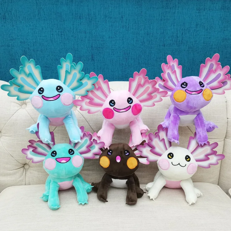 

6 Style 25cm Axolotl Plush Toys Kawaii Axolotl Stuffed Animal Dolls Soft Game Peluche Birthday Gift for Children Kids Xmas Gift