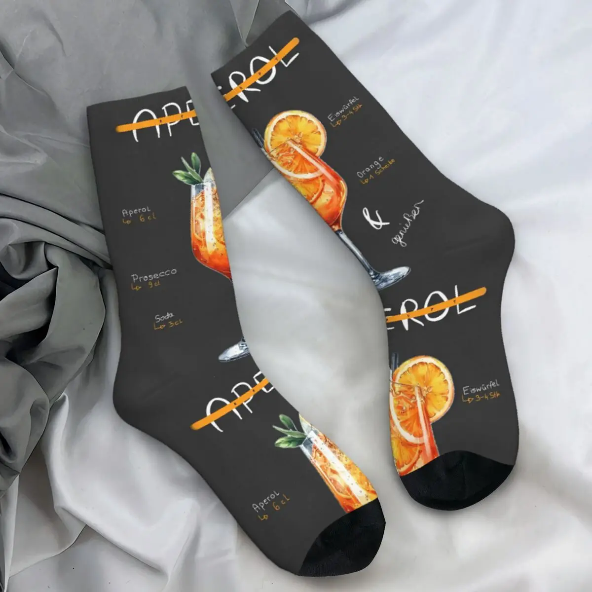 Носки Aperols Spritzs итальянские винные повседневные чулки унисекс мужские мягкие
