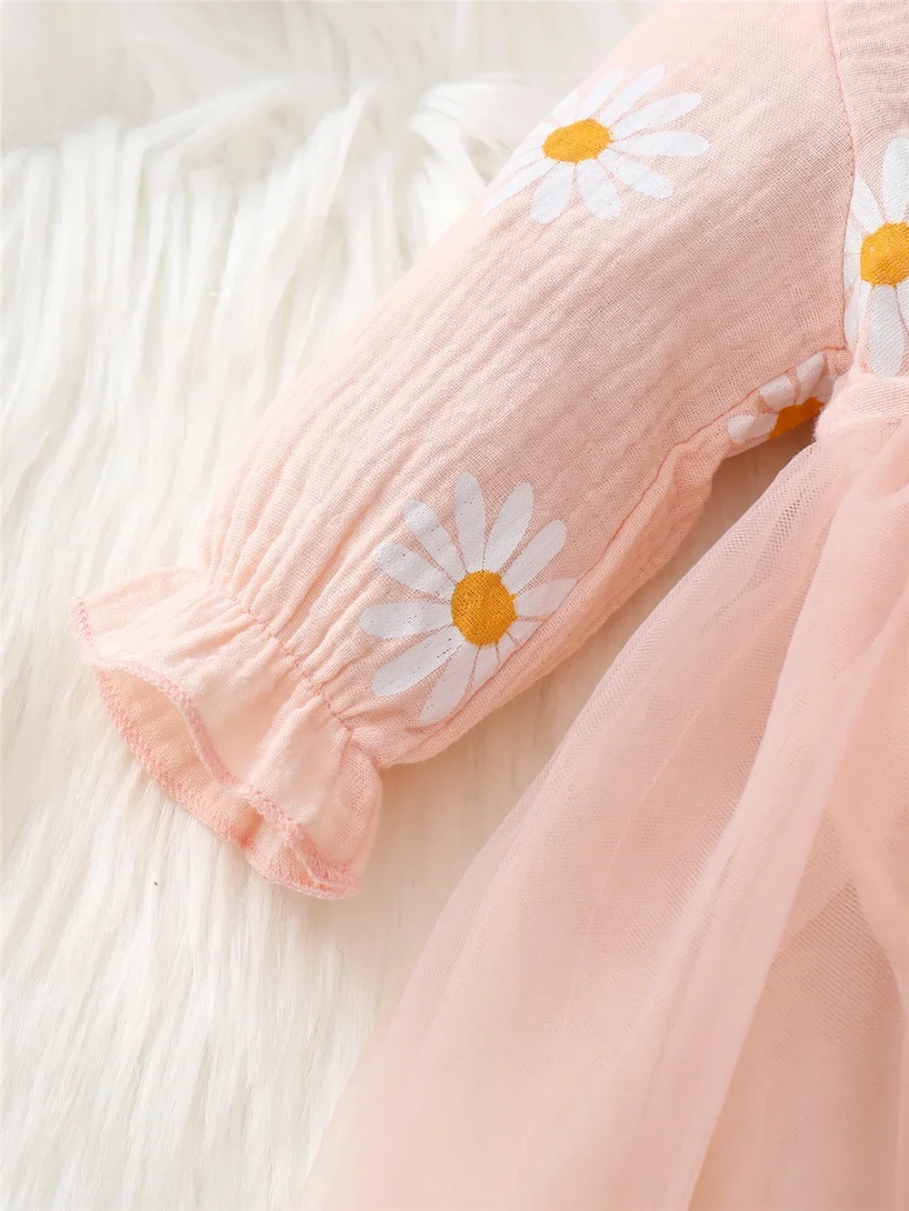 Милое боди для новорожденных девочек с маргаритками и цветочным рисунком