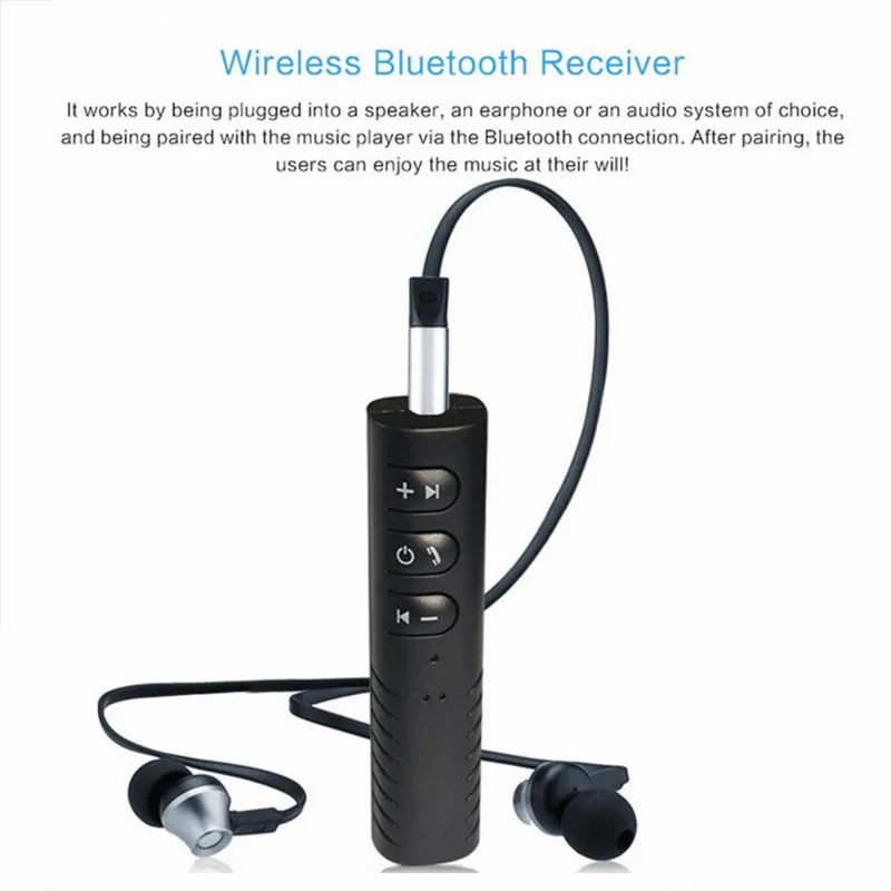 

Aux-приемник беспроводной с поддержкой Bluetooth 3,5 и штекером 5,0 мм