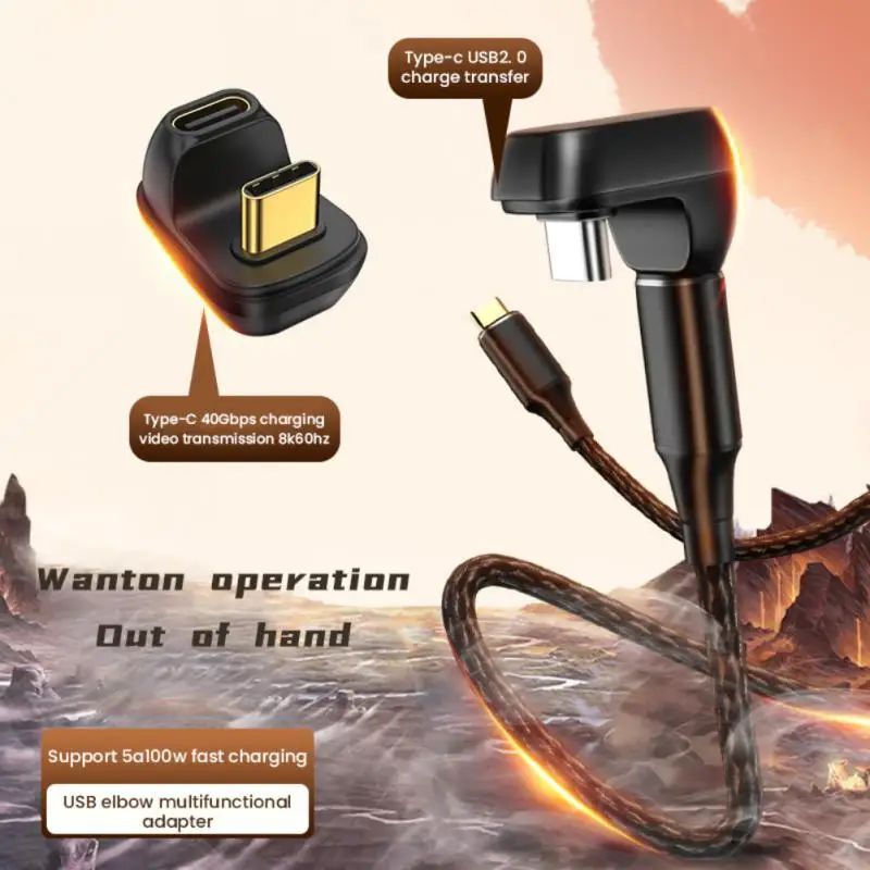 

Usb4.0 Adapter Fast Charging Fast Data Transfer Mini Usb4.0 40gbps Adapter Mini Fast Charging Converter Usb C To Type C U-shape