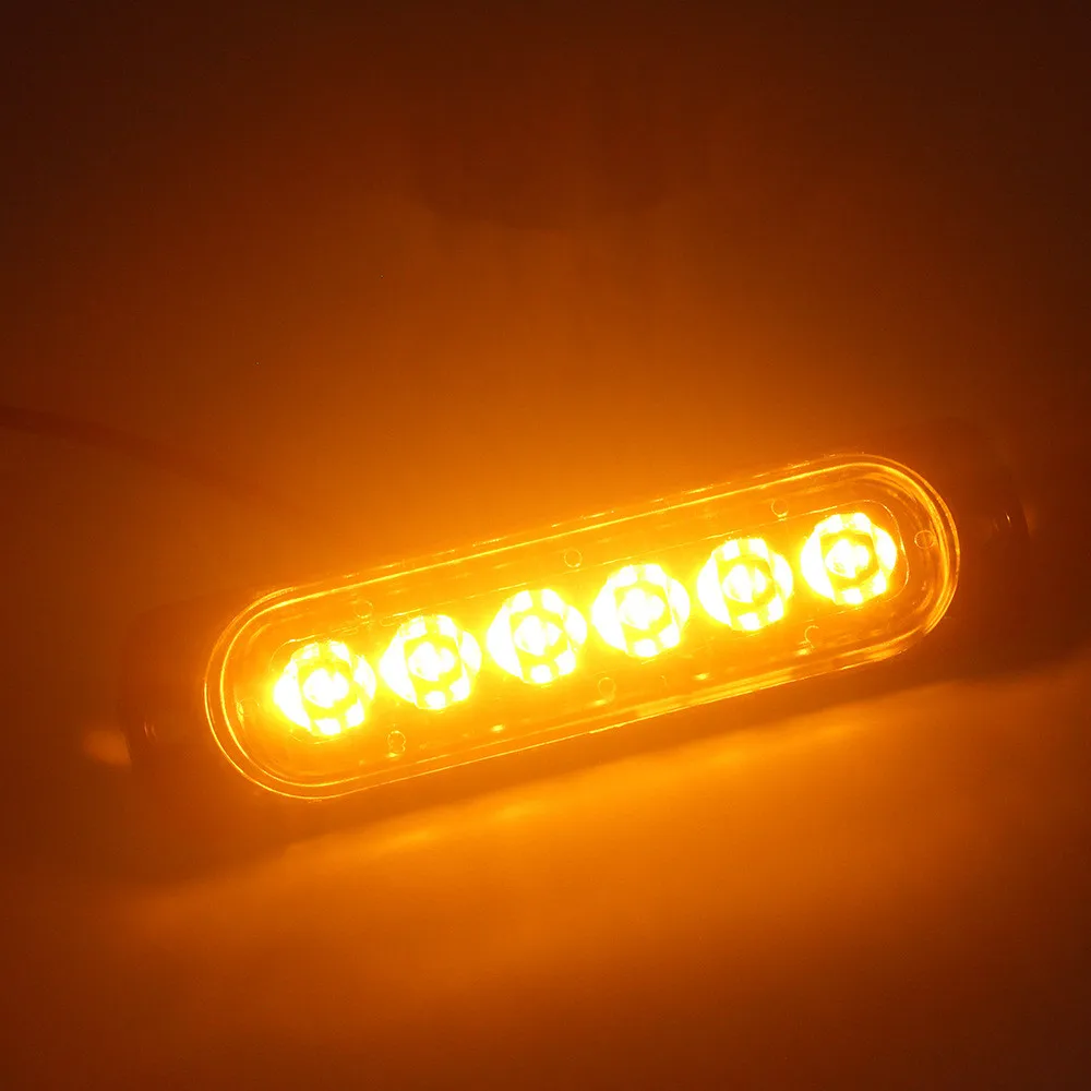 6 светодиодных автомобильных сигнальных ламп для гриля мигающий аварийный свет