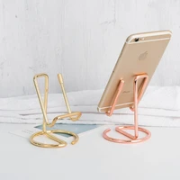 ins iron art plating metal phone holder stand universal desk holder fashion lazy bracket for iphone ipad kindle phone supports