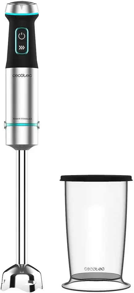 

Batidora de mano Power TitanBlack 1200 XL. 1200 W, Tecnología CrossBlades con cuchillas de 4 hojas, Pie XL, Campana antisalpica
