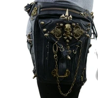 norbinus steampunk waist leg bag women men victorian style leather crossbody motorcycle thigh hip belt pack shoulder bags pouch