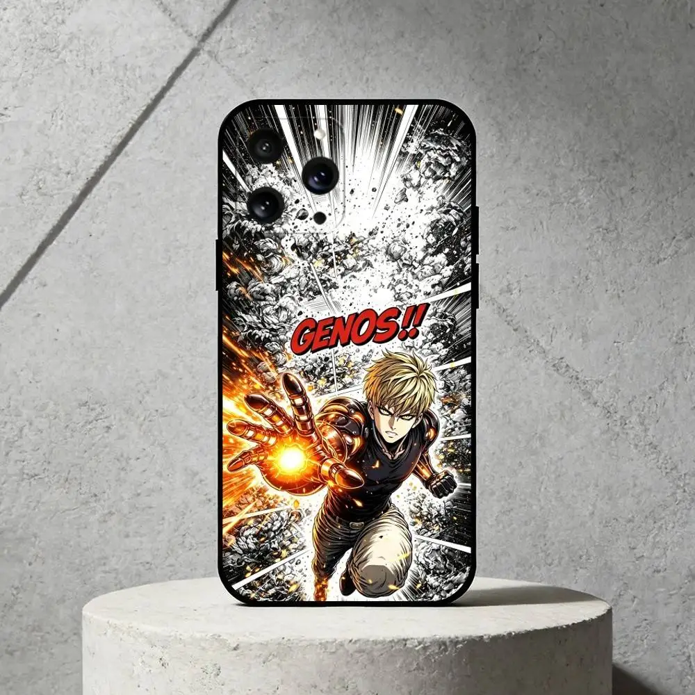 Чехол для телефона O-One-Punch Man, силиконовый, черный, мягкий, для iPhone 17, 16, 15, 14, 13, 12, 11, SE, Plus, Pro Max (art.: 3920da01ef2af) - 3920da01ef2af