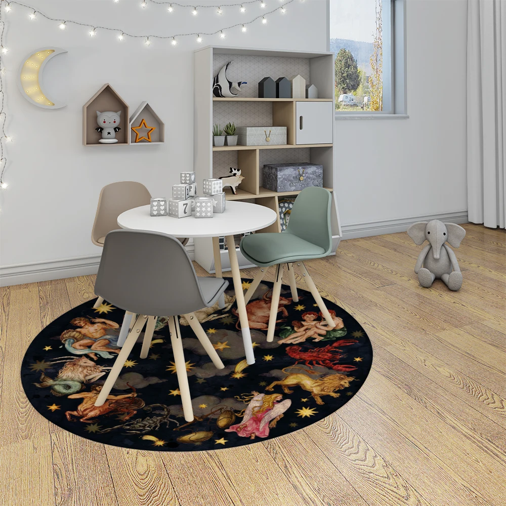 Круглый коврик в европейском стиле для гостиной 12 соревнований напольный