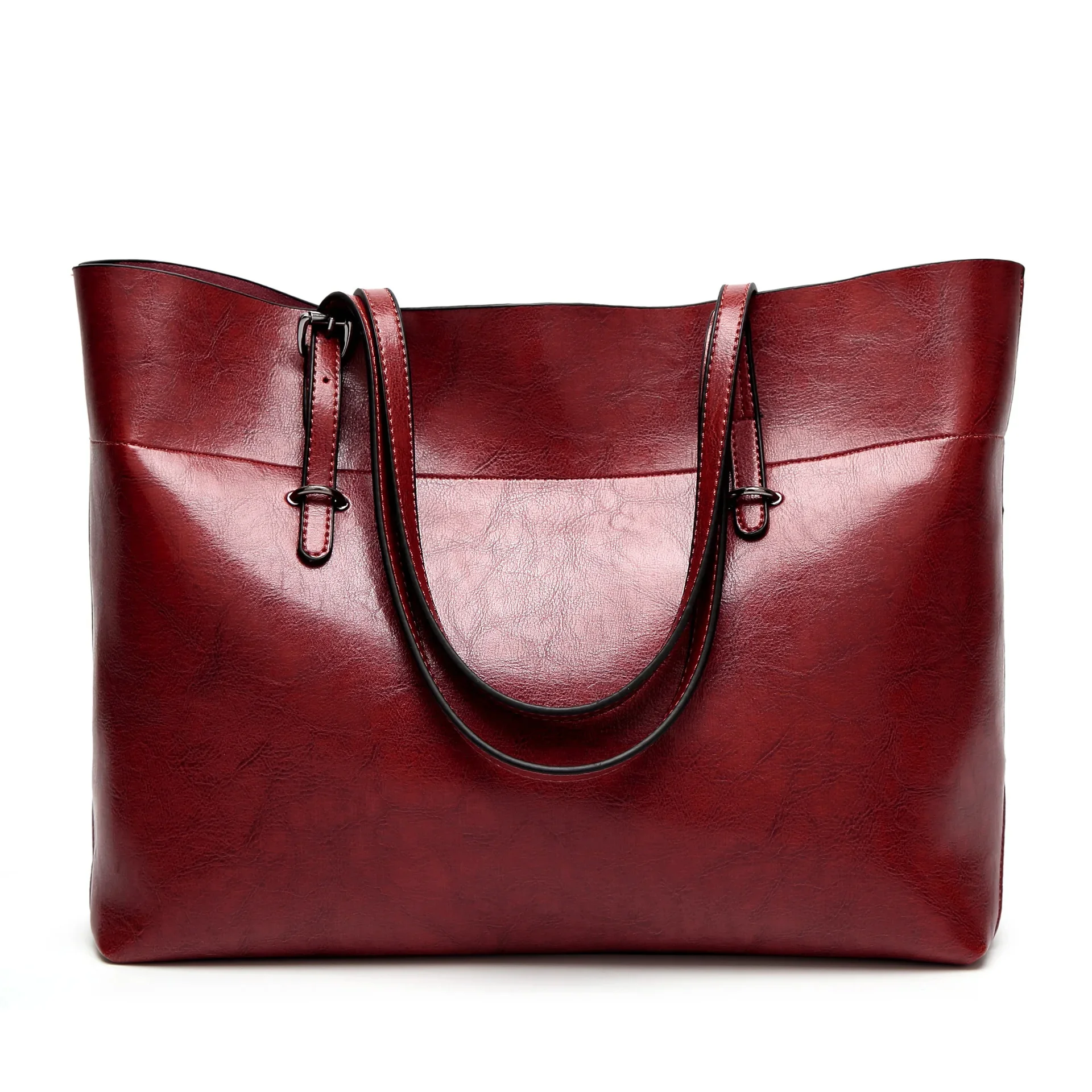 

Messenger Bags for women 2021 Large Size Casual Tote handbags Solid Leather Handbag Famous Brand Shoulder Bag Bolsa Feminina