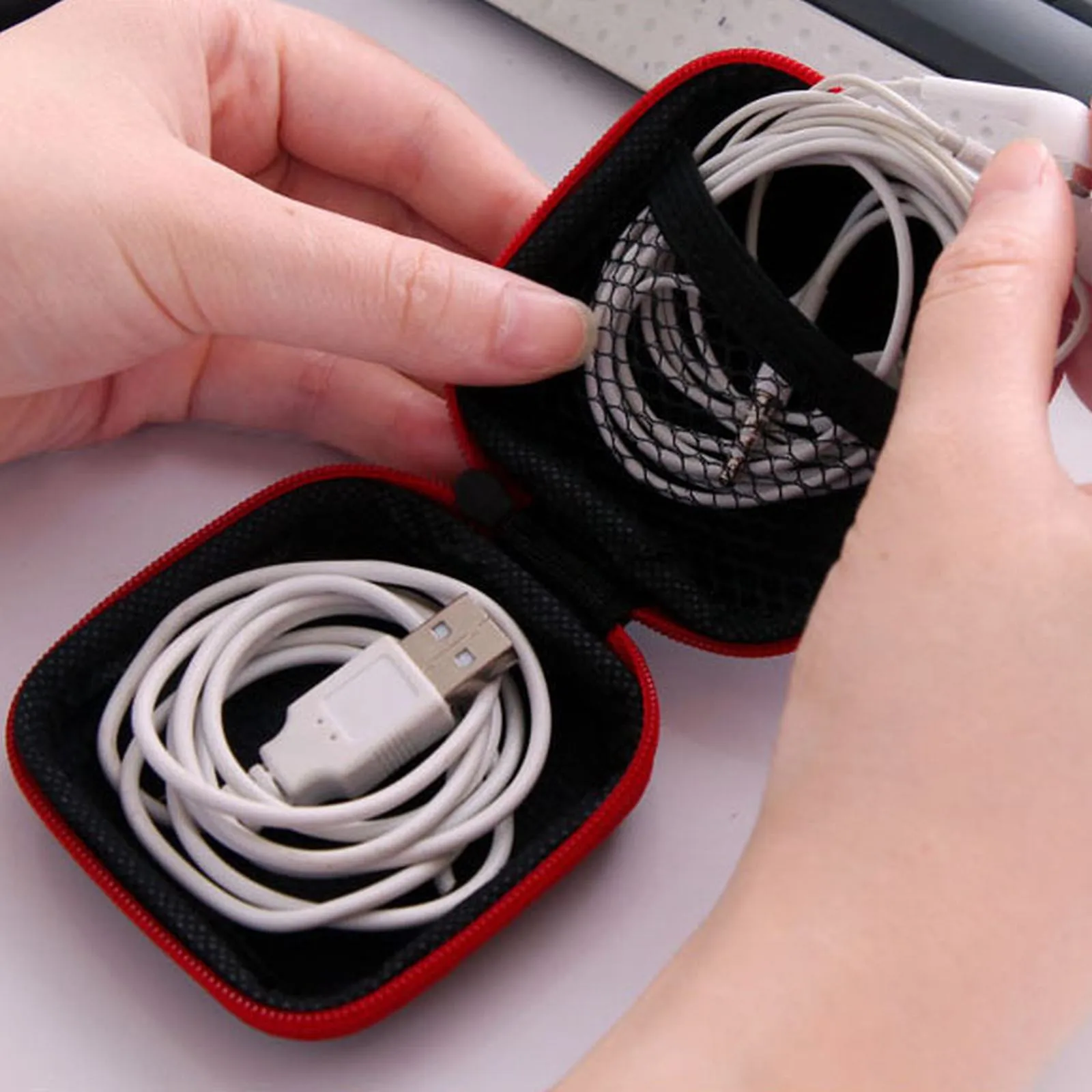 USB-чехол для наушников Жесткий Чехол сумка ключей монет водонепроницаемый футляр