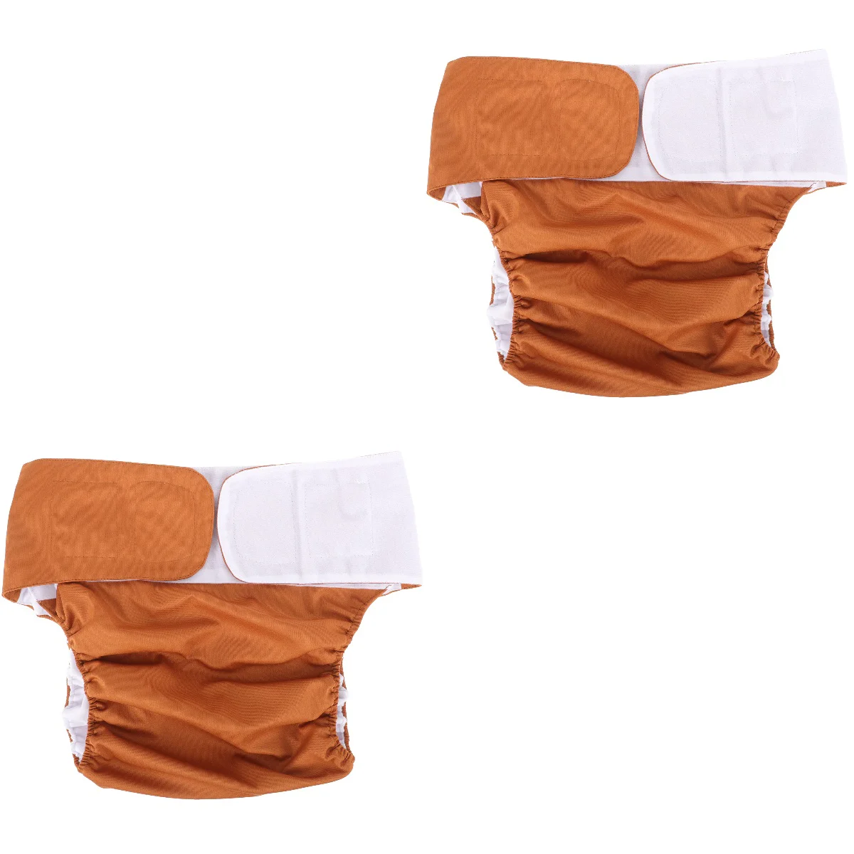 

2 Pieces Adult Diapers Men Urinal Pant Home Breathable 75x65cm Incontinence Sticky Elderly Light Brown Fleece Washable Wipe