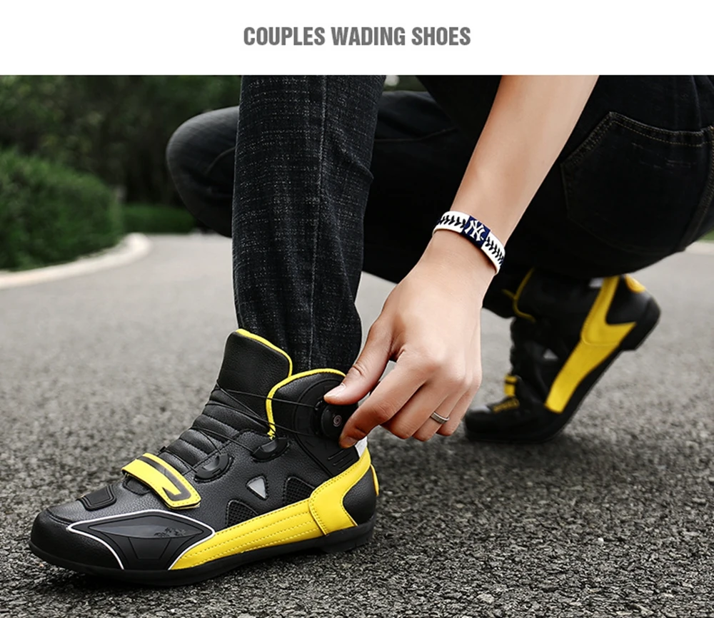 Motorcycle Men Boots Motobike Riding Leisure Shoes Motocross Off-road Breathable Boots Microfiber Anti-fall Equipment Protector enlarge