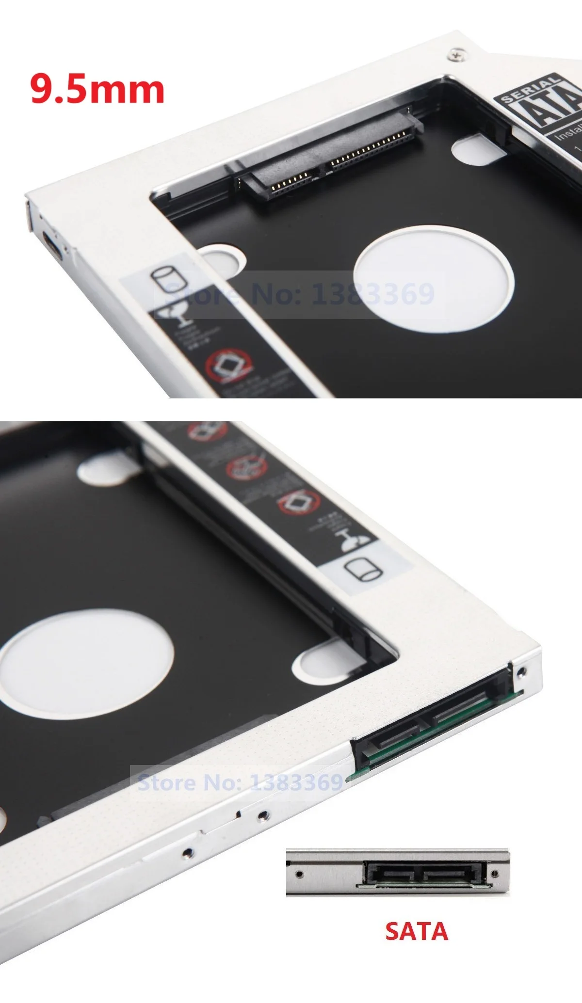 Фото Кронштейн-адаптер для второго отсека 2.5 SATA HDD/SSD с совместимой лицевой панелью для Lenovo ThinkPad E540 E531 №4