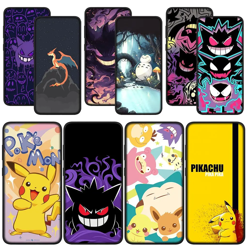 P-Pokemons GO Gengar P-Pikachus мягкий чехол для телефона Xiaomi Redmi Note 13 8 7 12 Pro A3 13C 12C 8A 7A 8T A3X 4G 5G