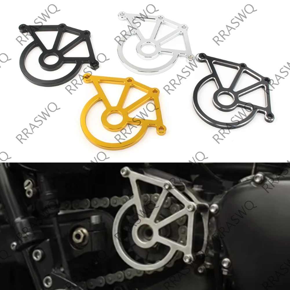 Фото Защитная крышка передней звездочки, правая сторона для Triumph America Hinkley Bonneville T100 SE Thruxton 900 Scrambler Speedmaster №1