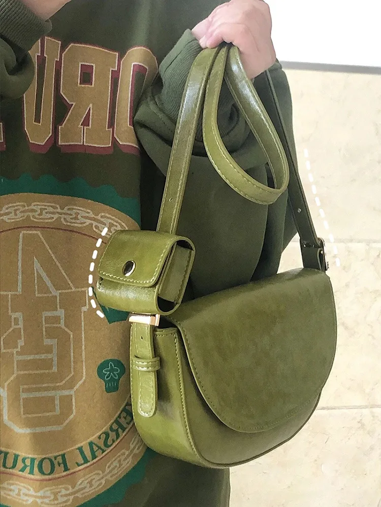 

Female Vintage Versatile Handheld Armpit Bag Shoulder Cross Saddle Bag