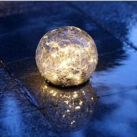 ice crack ball solar outdoor garden lamp waterproof lawn buried room decor decoration home