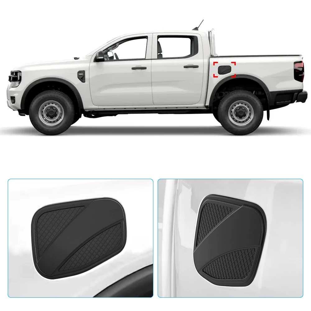 Матовая черная крышка топливного бака газовой крышки для Ford rRanger 2023 2024 T9 Wildtrak XLT XLS