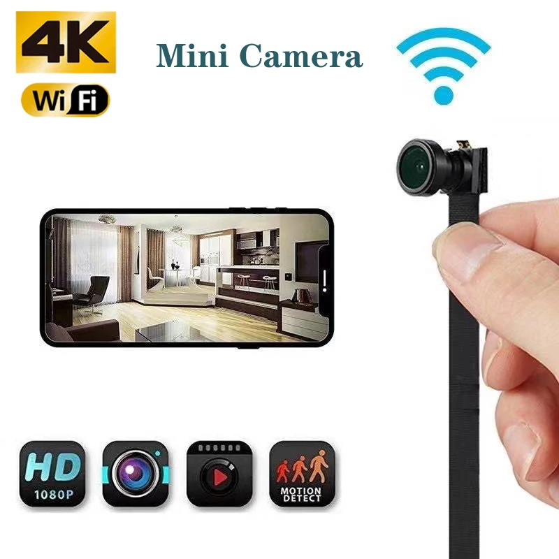 

New HD 4K ip cam P2P/AP Wireless WiFi Mini Camera H.264 DIY Portable Motion Detection Night Vision Remote View Camcorder