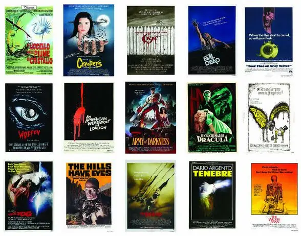 

Lot Style Choose Unframed HORROR Movie ARGENTO, HAMMER, CUSHING, LEE, HALLOWEEN Art Picture Print Silk Poster Home Wall Decor