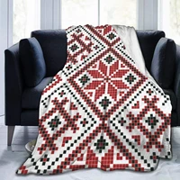 sherpa bohemian flannel blanket geometric pattern indan mandala boho lightweight warm for sofa chair bed office customed blanket