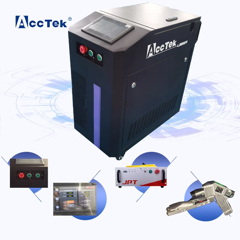 

100W 200W 300W 500W Handhled Pulse Laser Cleaning Machine Molds Lazer Cleaner for Metal Wood Paint Rust Removal