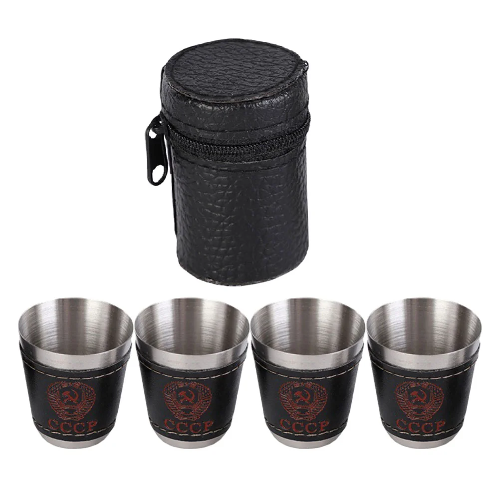 

Cup Cups Shot Steel Stainless Metal Mug Drinking Glasses Camping Coffee Tea Travel Espresso Goblet Beer Outdoor Whiskey Vessel