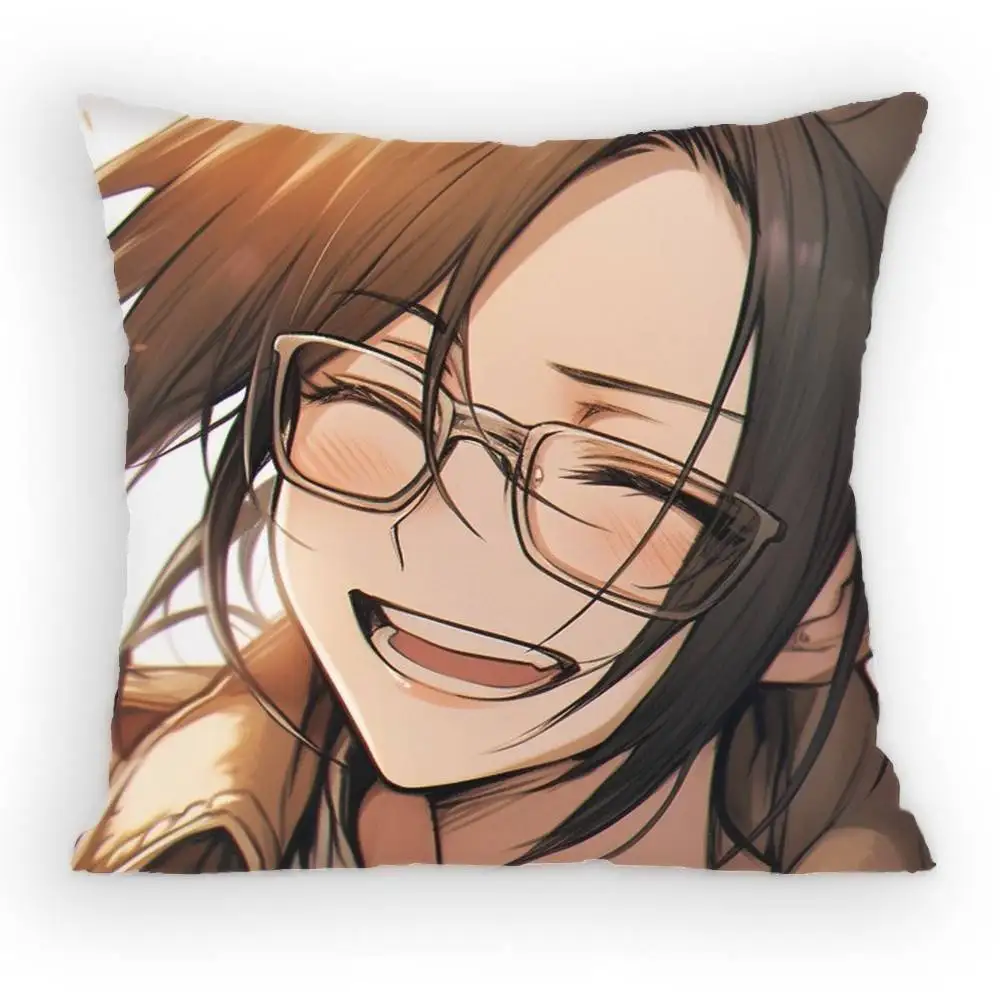 Фото Наволочка Attack on Titan Хандже Зой, квадратная подушка для дивана, гостиной, спальни, изголовья кровати, спинки, для сна №3