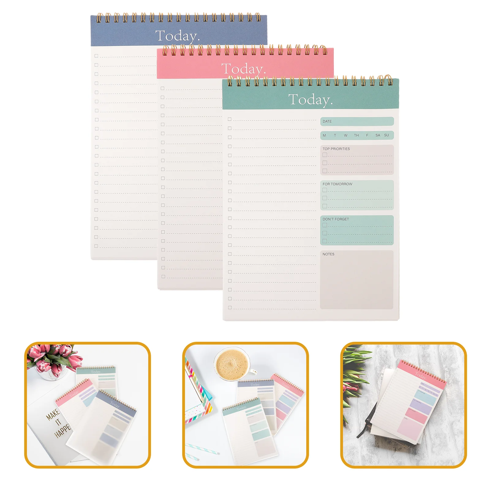 

Daily Planner Notebook Do List Pad Work Schedule Notepad Memo Tear-off Planning Desk Notebooks