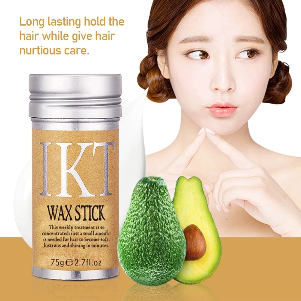 

IKT 75g Strong Hold Hair Wax Stick For Hair Styling Wig Knots Healer Gel Stick Thin Baby Hair Perfect Line For Men/Women