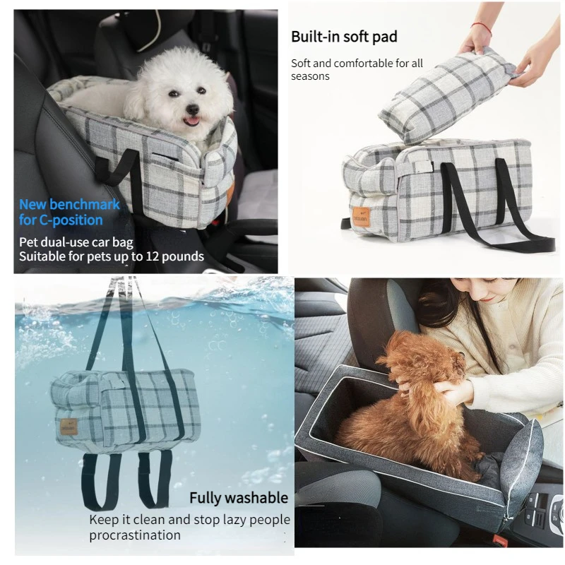 

Car Cute Pet Nest Four Seasons Universal Soft Pad Auxiliary Seat Safety Portable Portable Cat and Dog Special Bag