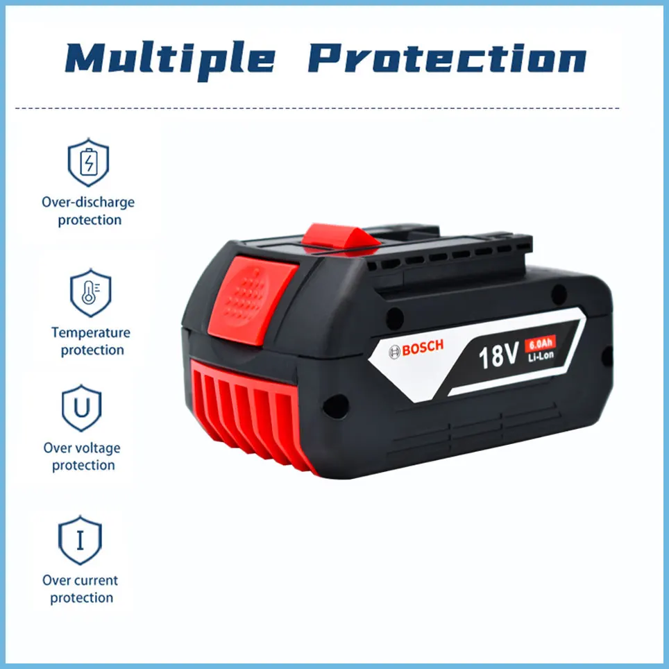 

Replaceable For Bosch 18V 6.0AH/5.0AH/4.0AH/3.0AH rechargeable lithium-ion battery