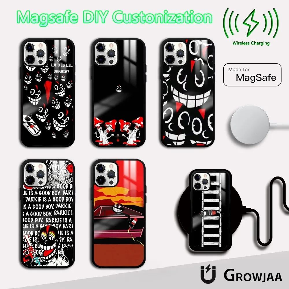 Чехол для телефона Lil D-Darkie Rapper iPhone 16 15 14 13 12 11 Pro Max Plus Mini Magsafe Mirror беспроводной