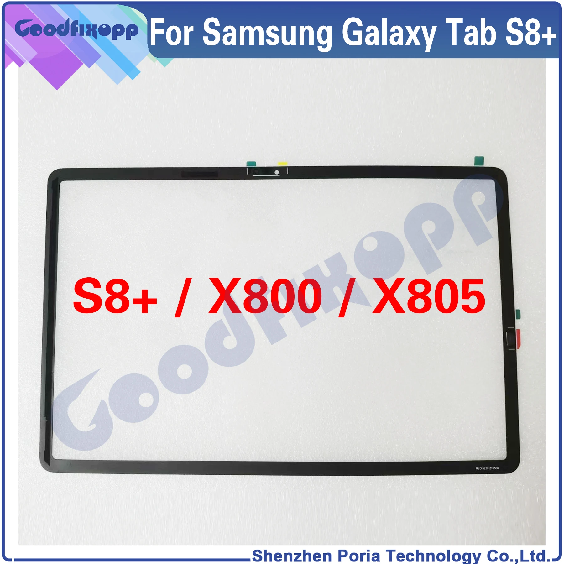 

Touch Outer Glass For Samsung Galaxy Tab S8+ SM-X800 SM-X805 SM-X806 X800 X805 X806 Touch LCD Front Glass External Lens Glass