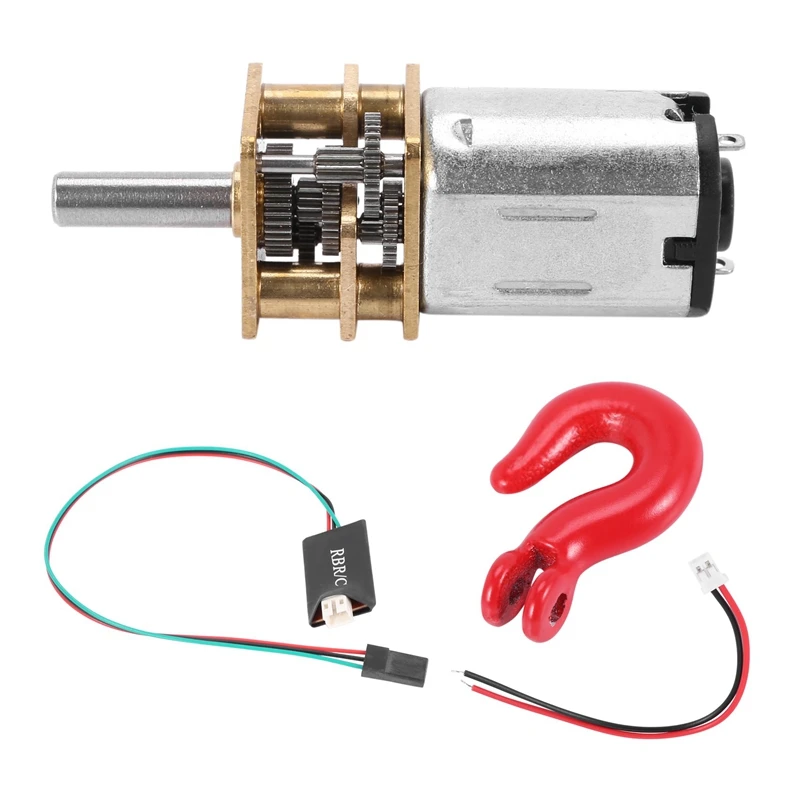 

-Электрическая автоматическая лебедка + 4-канальный кабель управления для 1/16 WPL B14 B24 B36 C34 C44 MN90 Q60 Q65, аксессуары для радиоуправляемых автомоби...