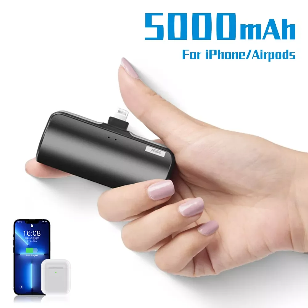 

Портативное зарядное устройство для iPhone 13,12 Mini,12,12 Pro,12 Pro Max,11,11 Pro,11 Pro Max,XS Max,XR,8,8 Plus,7,7 Plus, 5000 мАч