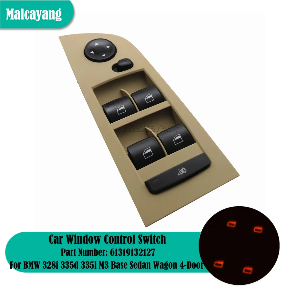 Auto Parts For BMW 328i 335d 335i M3 Base Sedan Wagon 4-Door NEW Electric Control Power Master Window Switch 61319217331