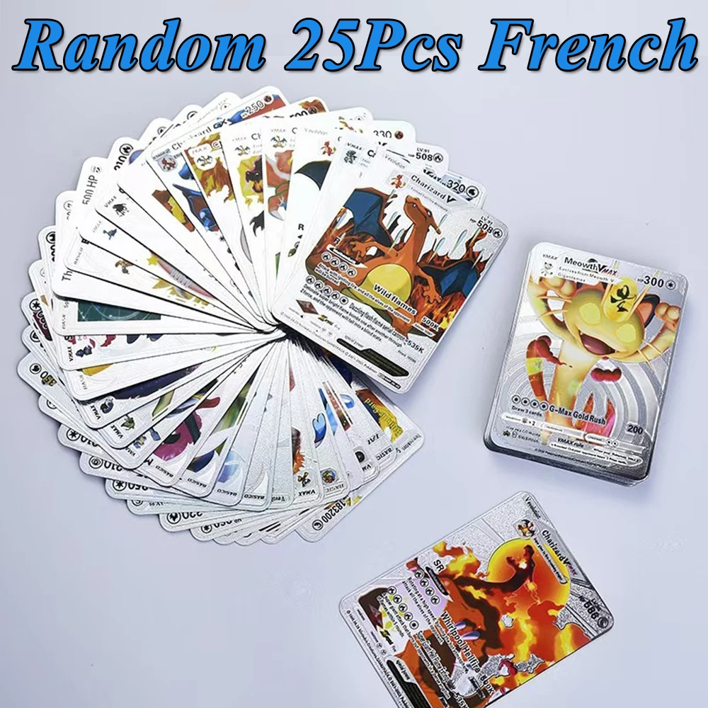 Carte Pokémon Francaise French Pokemon Cards Gold Vmax GX Energy Card Charizard Pikachu Rare Collection Battle Trainer | Игрушки и
