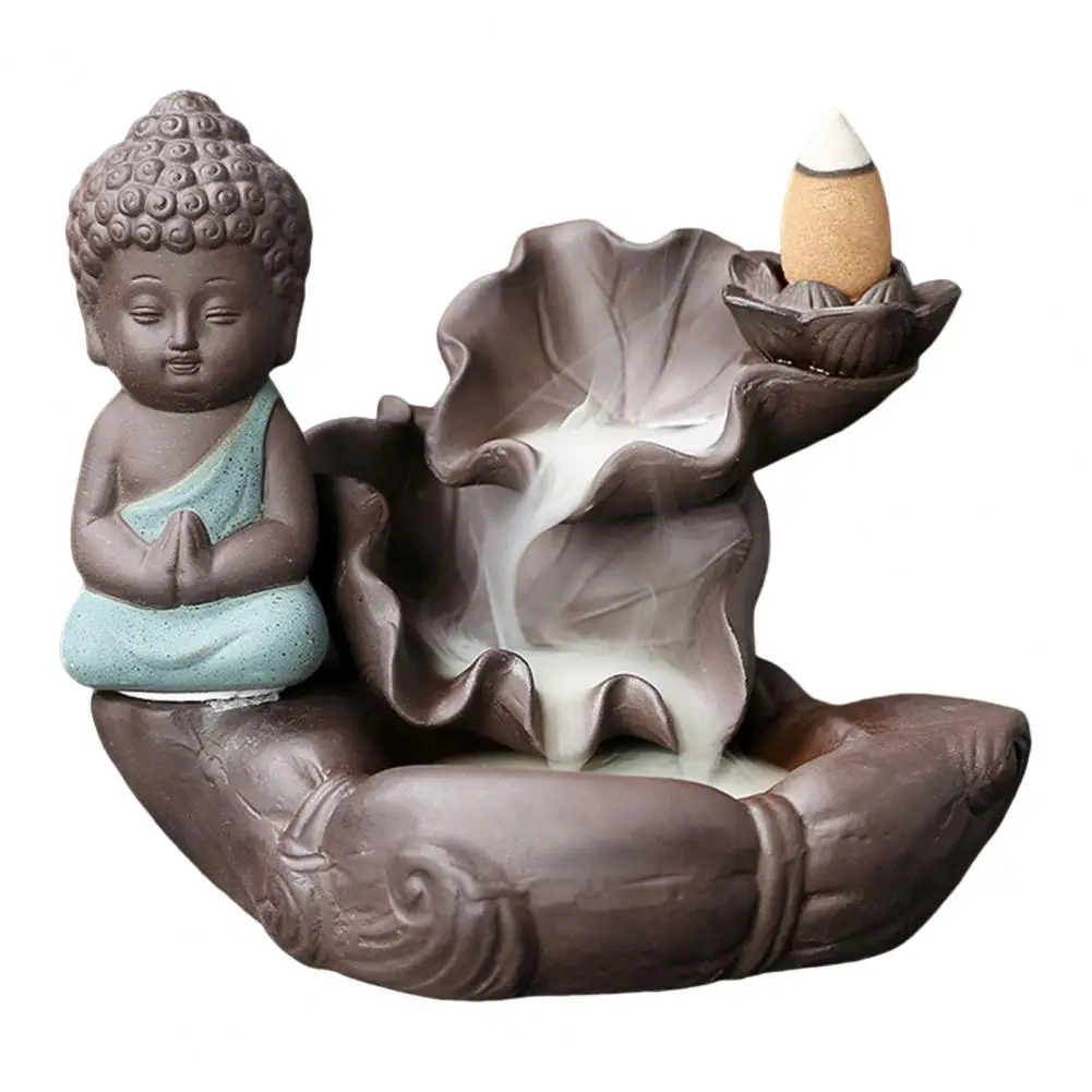 

Incense Burner Creative Heat Resistant Purple Sand Bedroom Living Room Backflow Incense Base Home Decor for Gifts