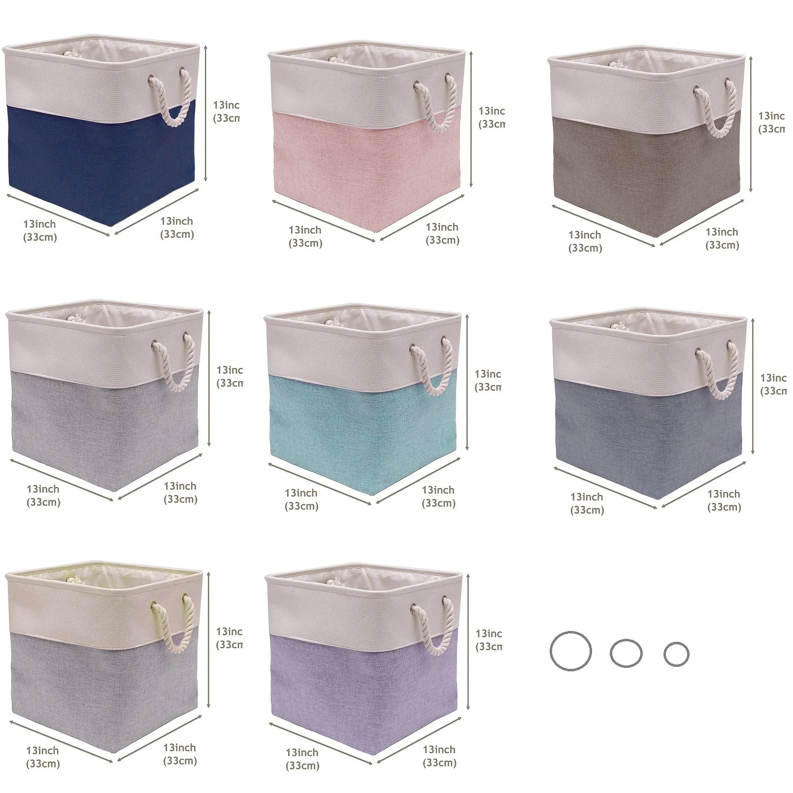 

New Large Cube Folding Storage Basket Linen Fabric Storage Organizer Kids Toys Storage Box Shelf Nursery Home Closet Clothes Bin