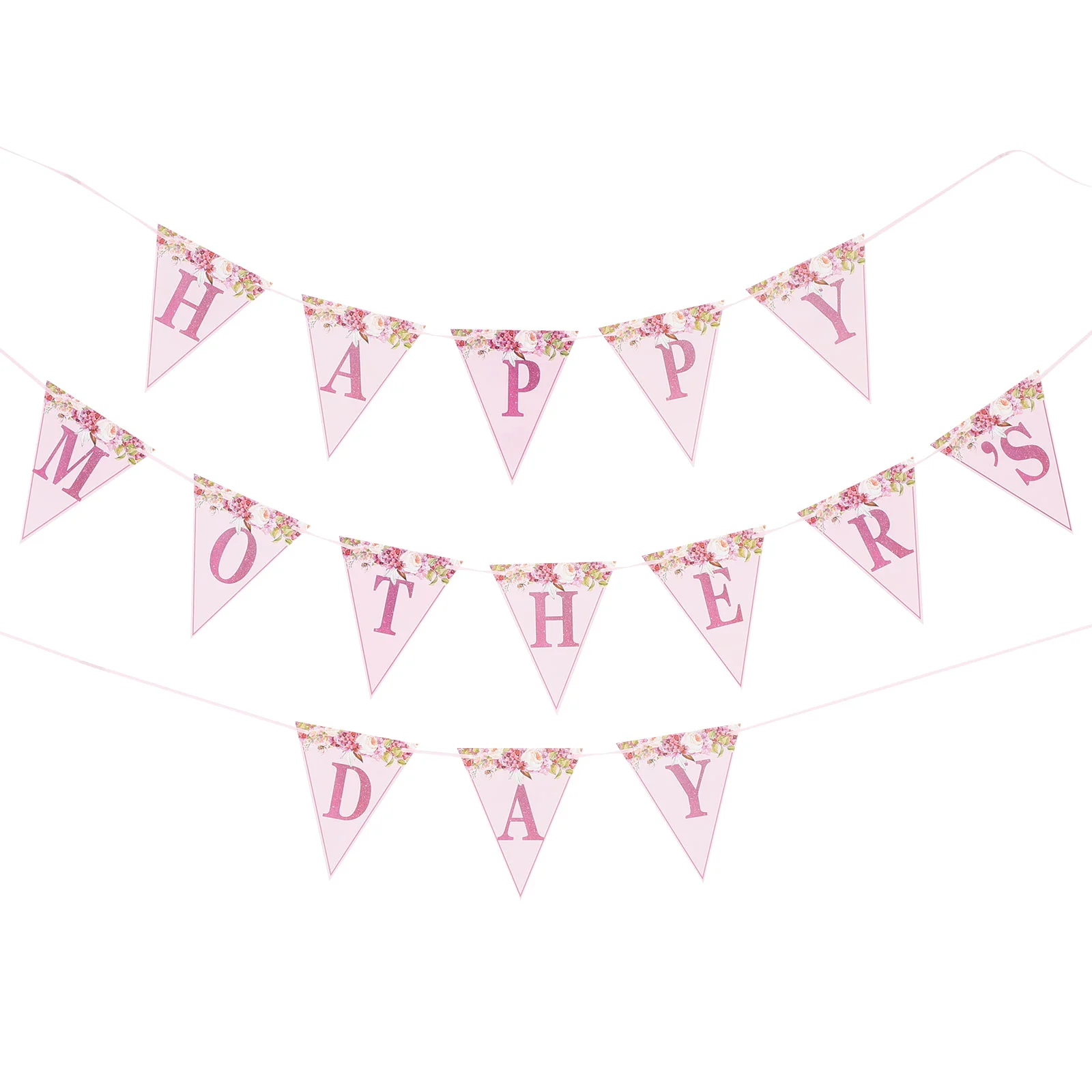 

1Set Banner Backdrop Flag Scene Banner Pendant Hanging Bunting Mother's Day Banner for Party Garden Home