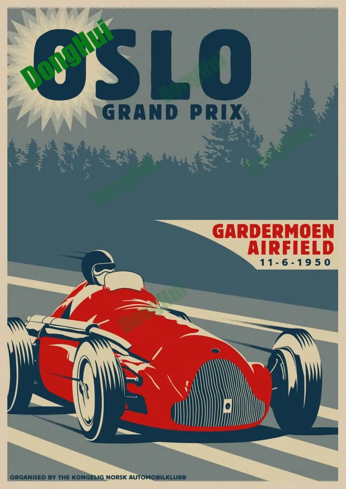 

Винтажный автомобильный постер grand prix, ретро Автомобильная наклейка, универсал, кемпинг, багги, шлем, ноутбук, холодильник, наклейка для бага...