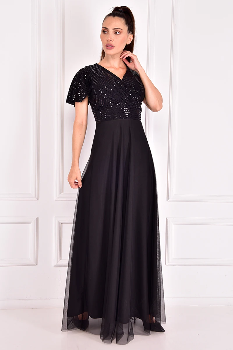

Silvery Dress Black Women's Dress Party Dresses Elegant Dresses For Women Clothes Designer Dress Woman Robe Dresses ZNG2908
