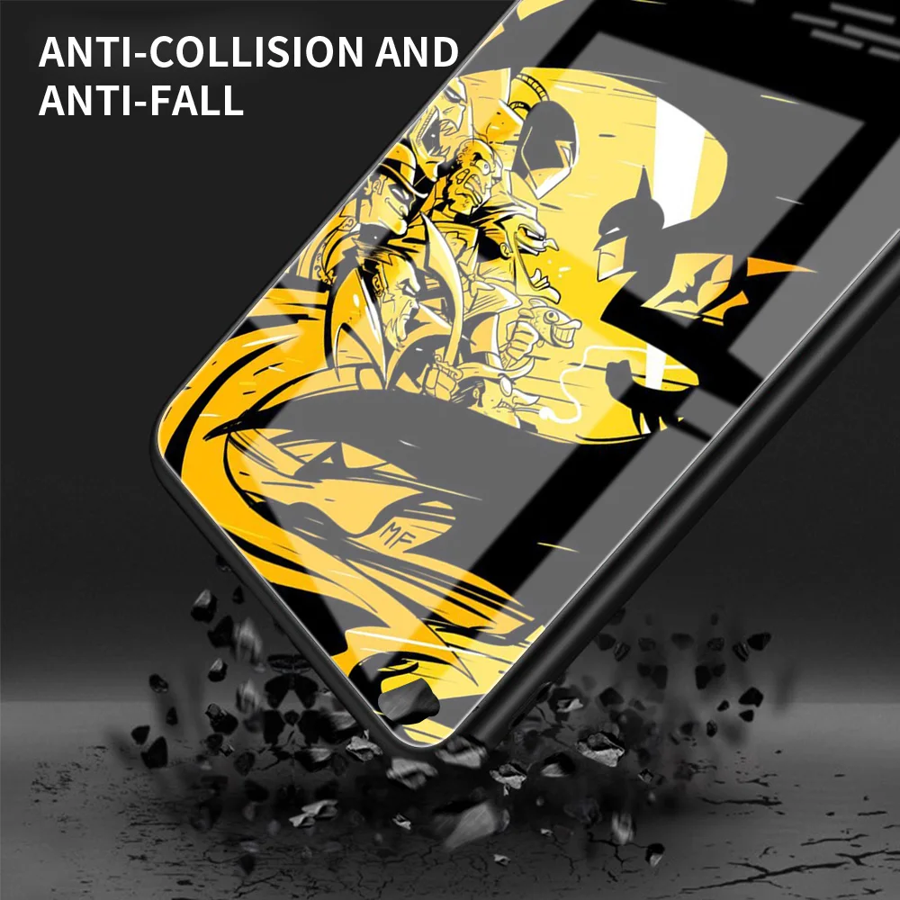 Стеклянный чехол Бэтмен для Samsung Galaxy A51 A52 A71 M51 A50 A91 A31 A12s A70 M31 M30s закаленный