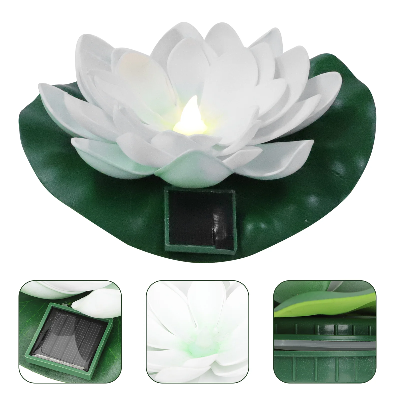 

Floating Lights Light Lotus Lily Solar Led Flowers Flower Pool Pond Garden Candles Candle Pad Water Up Fish Tank