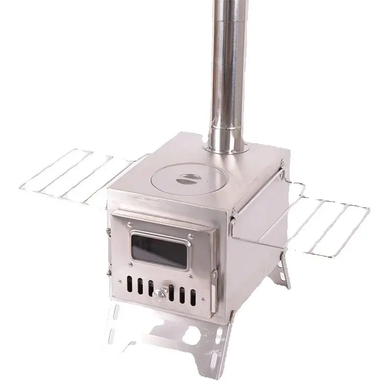 Многофункциональная мини-печь для кемпинга с подогревом угольная печь