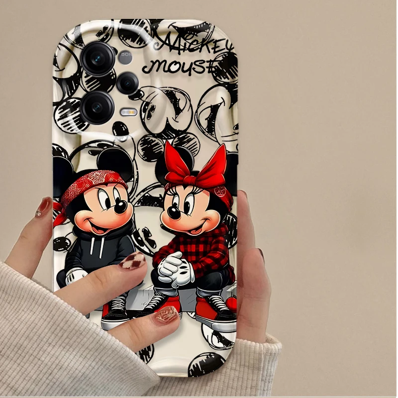 Чехол Disneys Mickeys Minnies Mouse 3D Wave для Xiaomi Mi 14 12 12T 11 Lite Poco M6 X6 X5 X4 F4 M3 Pro 4G 5G Мягкий